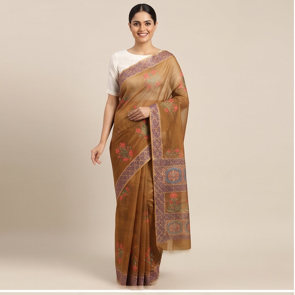CHANDERI KANTHA SAREE - View 12