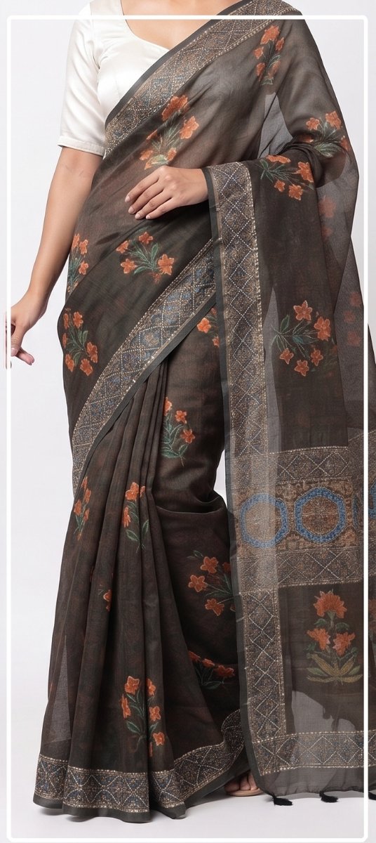 CHANDERI KANTHA SAREE - View 13