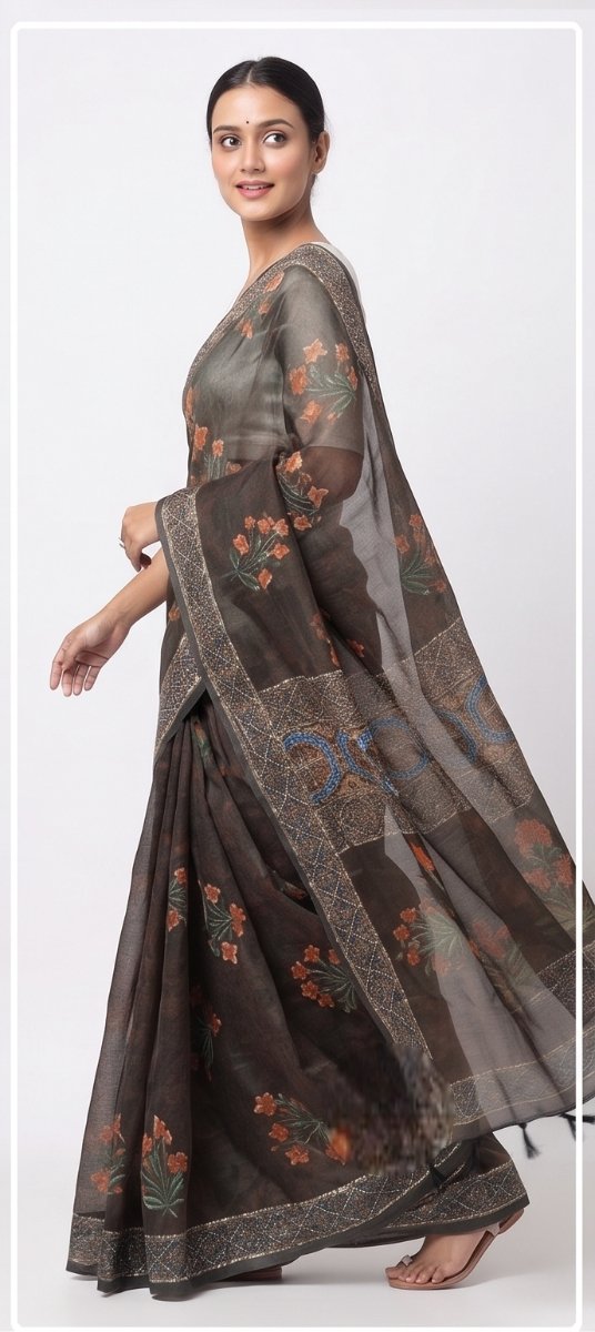 CHANDERI KANTHA SAREE - View 15