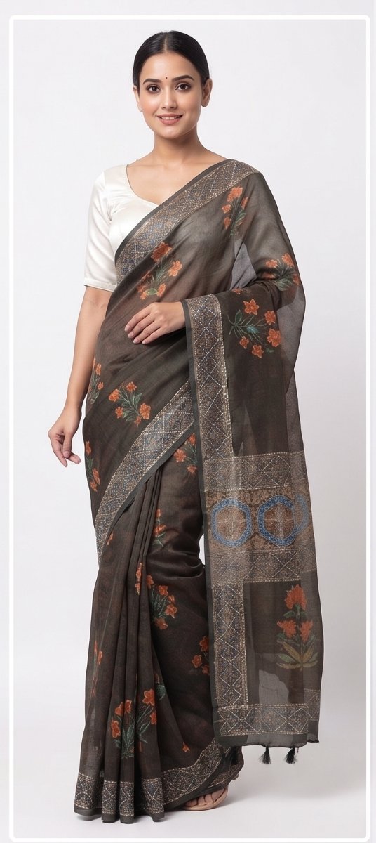 CHANDERI KANTHA SAREE - View 16
