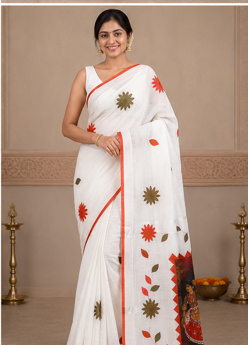 DESIGNER BATIK POSTER ON COTTON SAREE - View 20