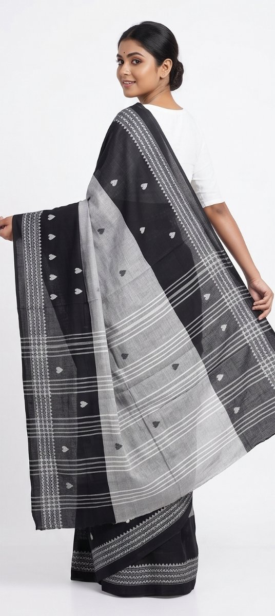 DHANIAKHALI HANDLOOM COTTON SAREE - View 3