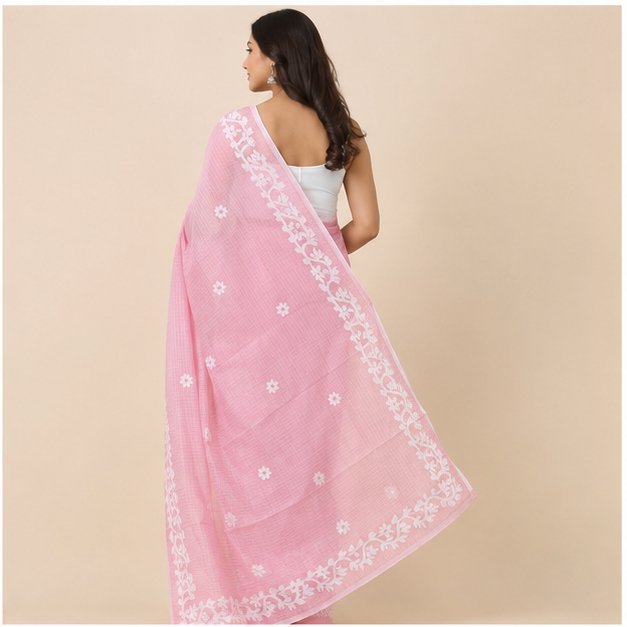DHANIAKHALI TAANT APPLICK SAREE - View 7