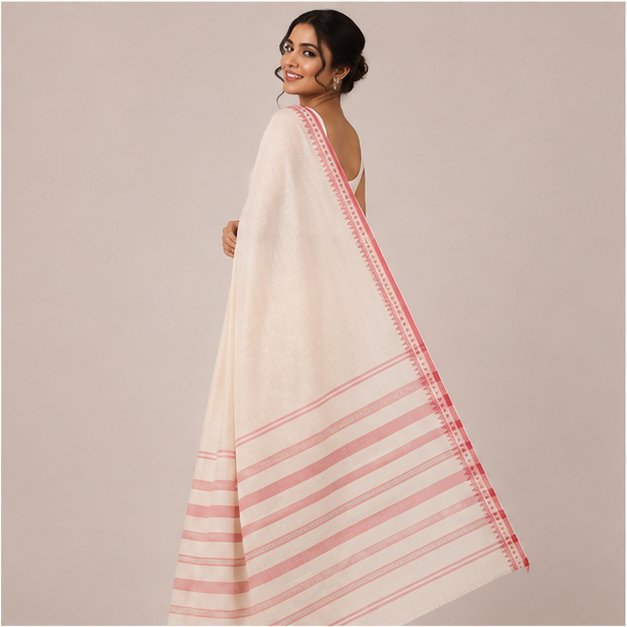 DHANIAKHALI HANDLOOM  SAREE - View 11