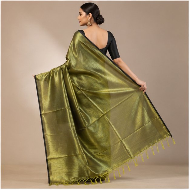 TISSUE COTTON SAREE - View 15