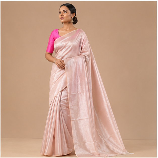 TISSUE COTTON SAREE - View 22