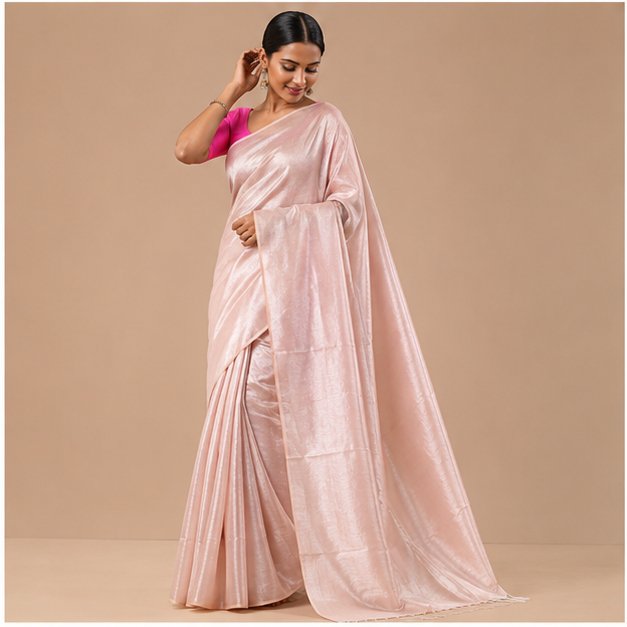 TISSUE COTTON SAREE - View 23