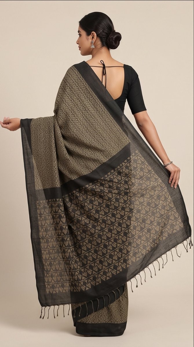 COTTON REVERSABLE HANDWOVEN SAREE - View 2