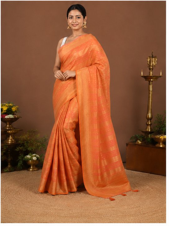 ZARI WORK SILK SAREE - View 3