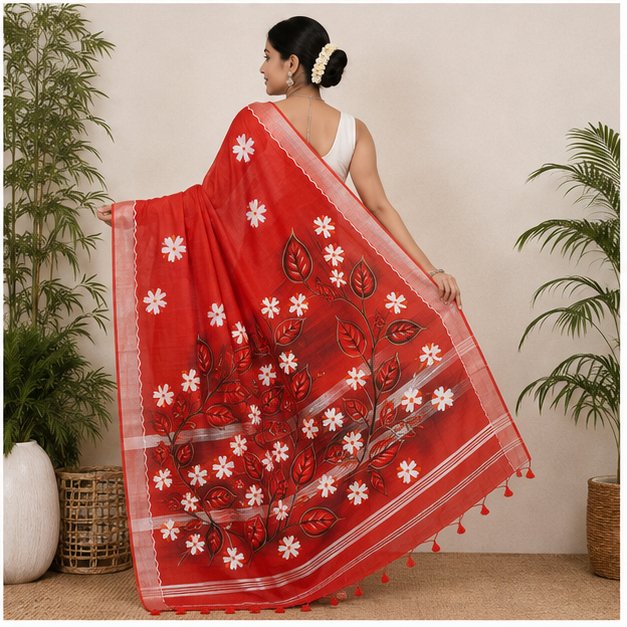 SHIULI HAND PAINT SAREE - View 22