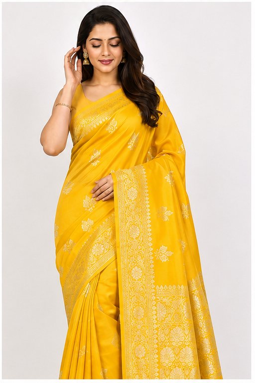 BANARASI WORK MUNGA ZARI BUTTA SAREE