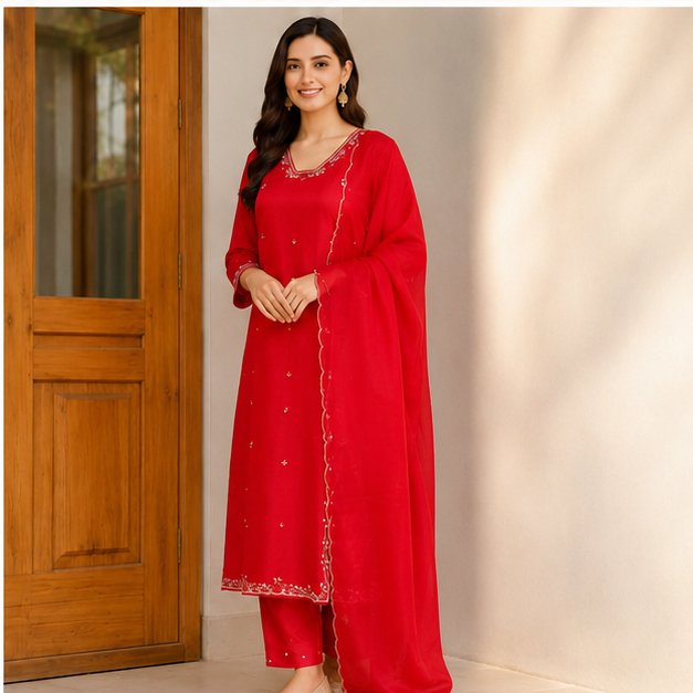 KURTI PANT 3PC SET - View 3