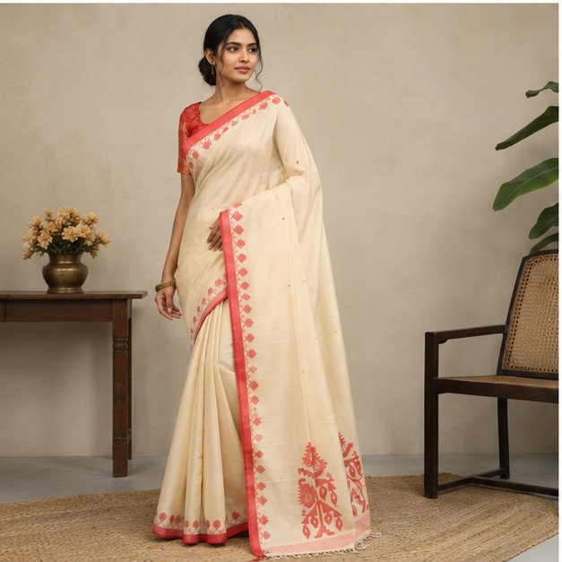 COTTON HANDWOVEN JAMDANI SAREE