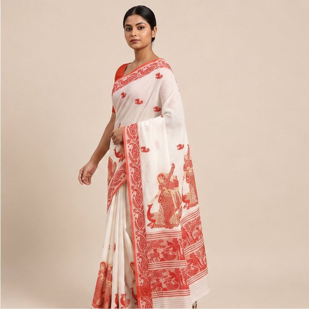 COTTON HANDWOVEN JAMDANI SAREE