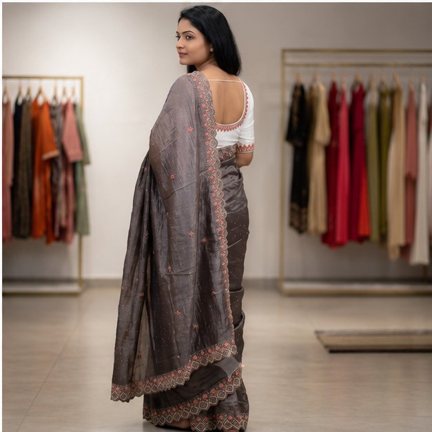 STONE WORK SAREE - View 13