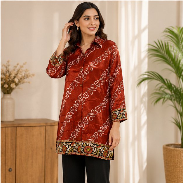 SILK LONG SHIRT