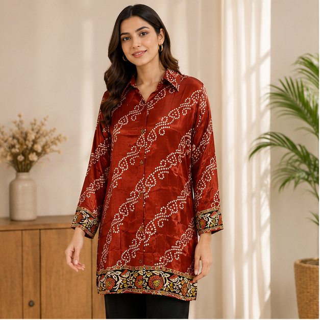 SILK LONG SHIRT - View 2