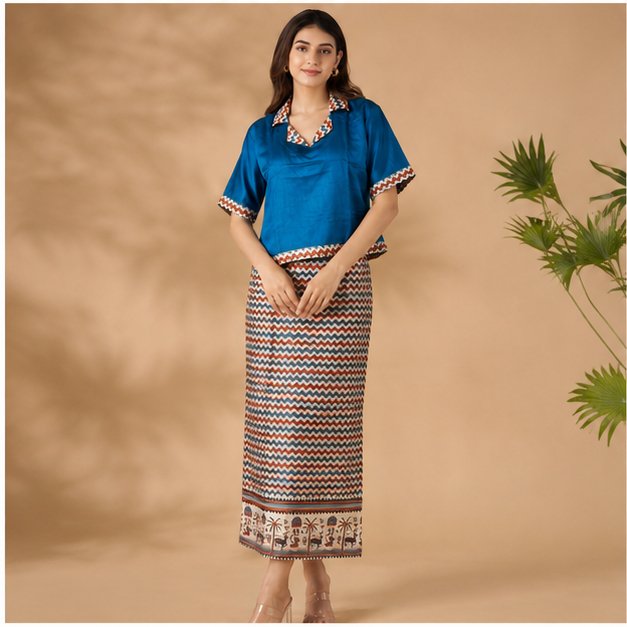 MODAL PENCIL SKIRT TOP SET - View 9
