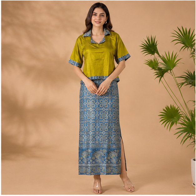 MODAL PENCIL SKIRT TOP SET - View 14
