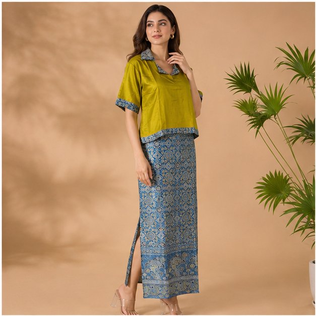 MODAL PENCIL SKIRT TOP SET - View 16