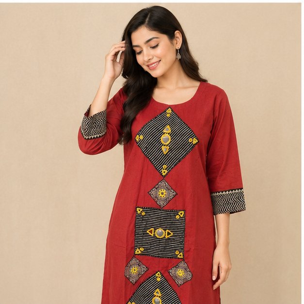 MIRROR WORK KURTI - View 2
