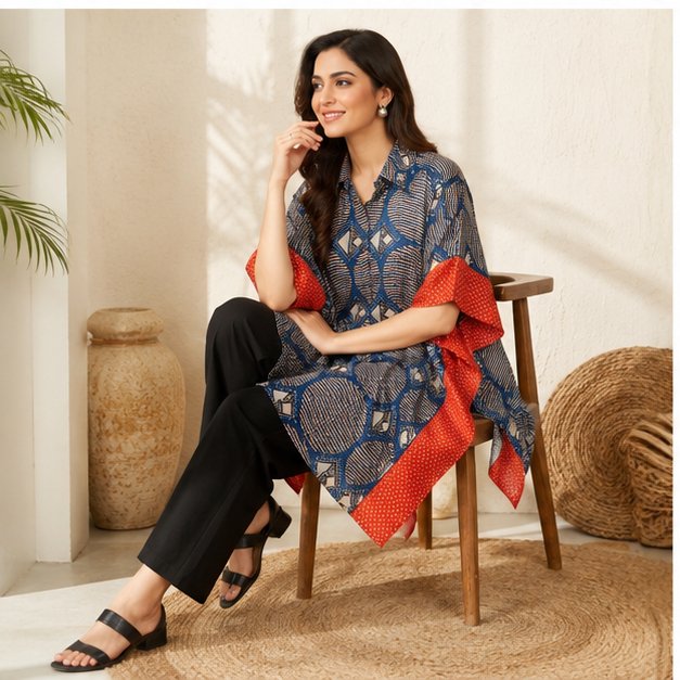 MODAL KAFTAN SHIRT - View 8