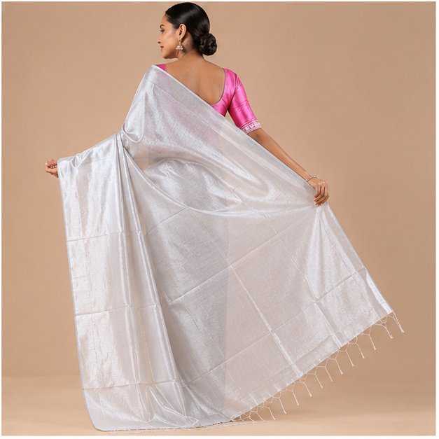 TISSUE COTTON SAREE - View 27