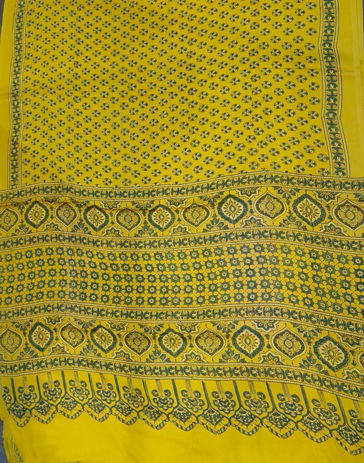 MODAL AJRAKH BLOCK PRINT SAREE(5) - View 5