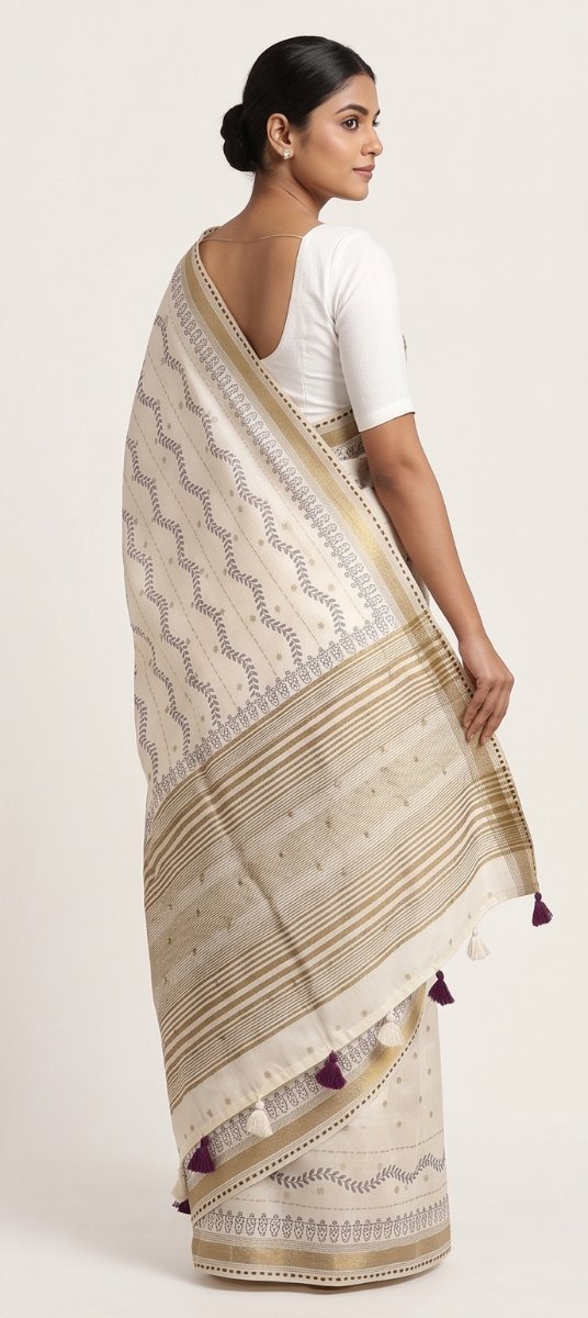 SEMI TUSSAR SAREE - View 2