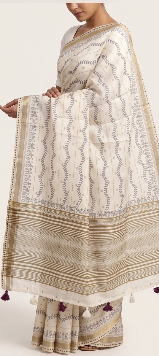 SEMI TUSSAR SAREE - View 3