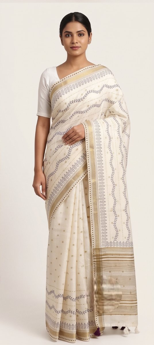 SEMI TUSSAR SAREE - View 4