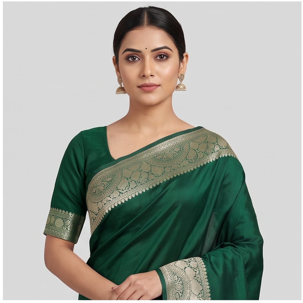 BANARASI WORK SEMI SILK BUTTA SAREE - View 3