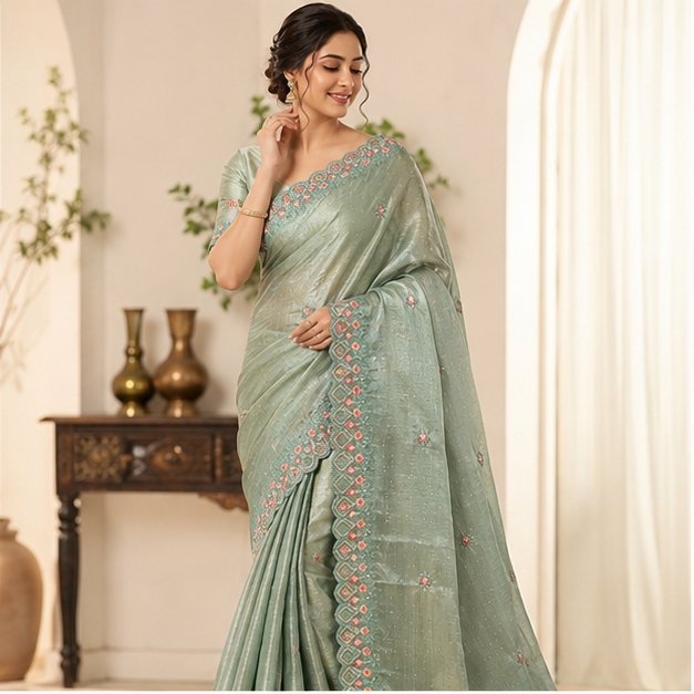 STONE WORK SAREE - View 3