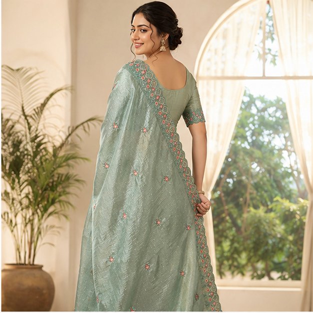 STONE WORK SAREE - View 4