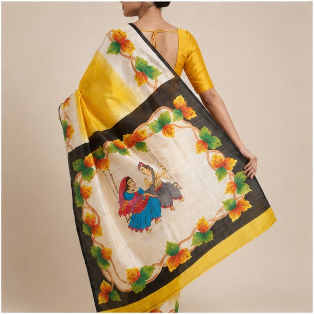 BISHNUPURI KATAN HAND PAINT - View 2