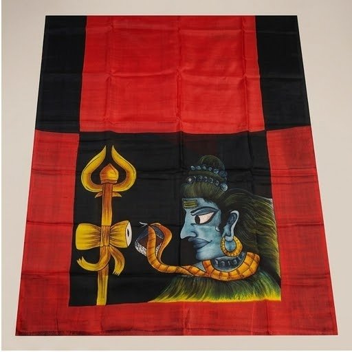 PURE SILK HAND PAINTED SAREE - View 4