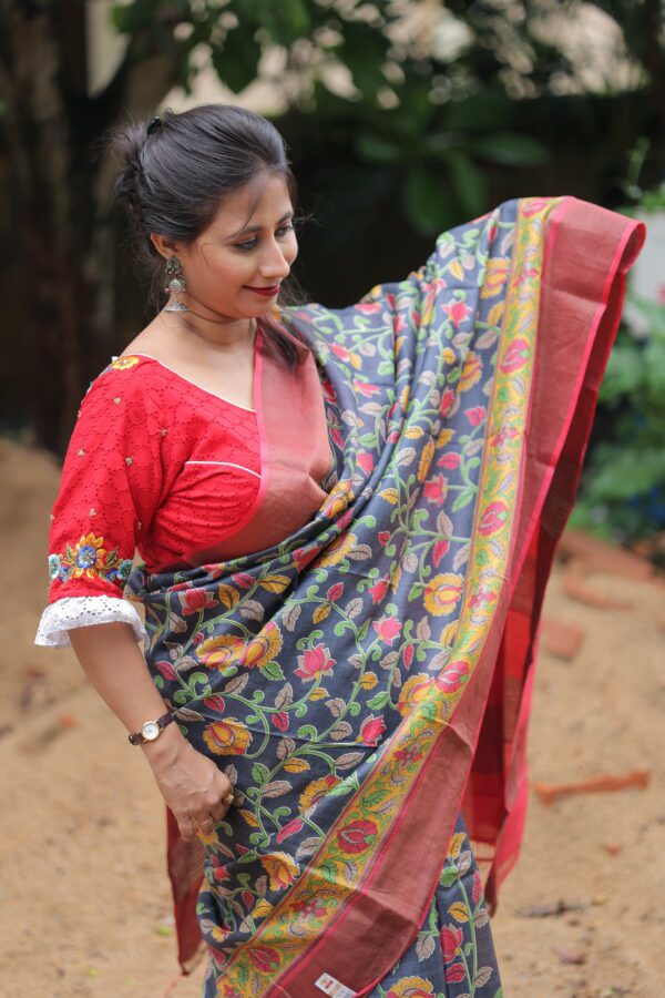 Tussar Silk Saree - Image 4