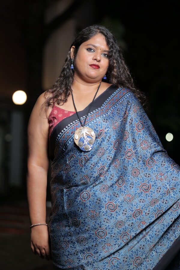 Modal Ajrakh Saree - Image 7