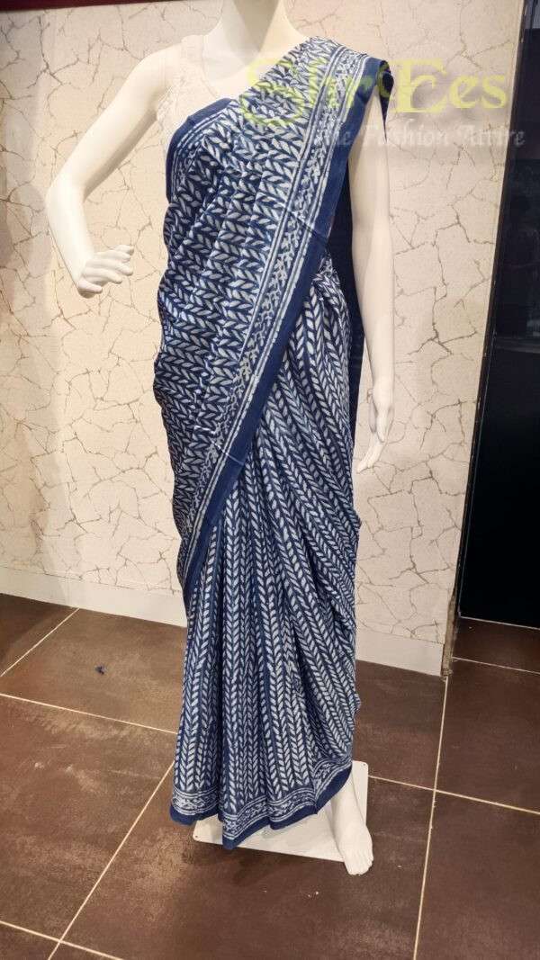Premium Modal Silk Dabu Handblock Saree