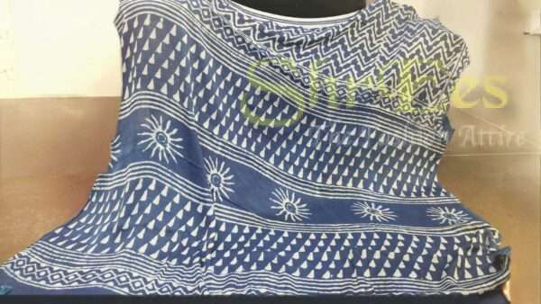 Premium Indigo Dabu  Modal Silk - Image 2